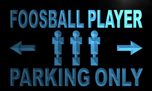 Foosball Player Parking Only Neon Light Sign